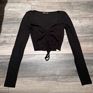 Zara Long Sleeve Crop Top